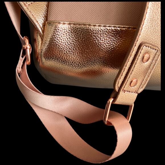 DISNEY MICKEY MOUSE Icon Flair Women's Backpack Rose Gold Bag Perforated - Picture 16 of 16